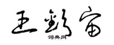 曾庆福王钦宙草书个性签名怎么写
