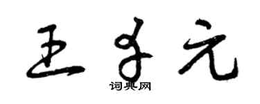 曾庆福王幸元草书个性签名怎么写