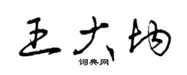 曾庆福王大均草书个性签名怎么写