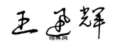 曾庆福王迅辉草书个性签名怎么写
