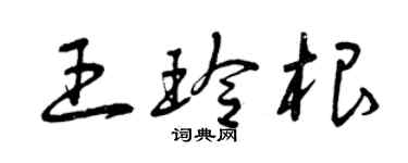 曾庆福王玲根草书个性签名怎么写