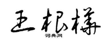 曾庆福王根桦草书个性签名怎么写