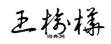 曾庆福王榆桦草书个性签名怎么写