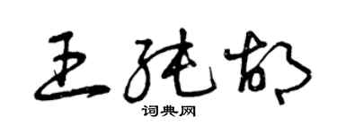 曾庆福王纯胡草书个性签名怎么写