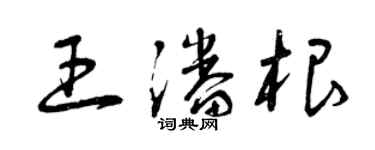 曾庆福王潘根草书个性签名怎么写