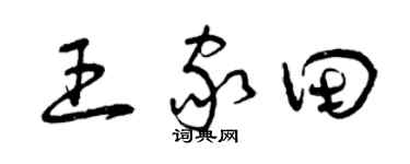 曾庆福王家田草书个性签名怎么写