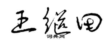 曾庆福王继田草书个性签名怎么写