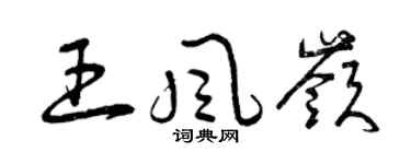 曾庆福王风岭草书个性签名怎么写