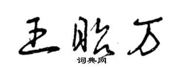 曾庆福王昭万草书个性签名怎么写