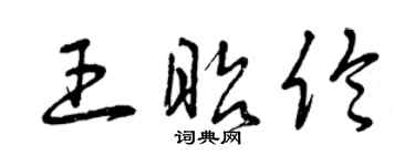 曾庆福王昭伦草书个性签名怎么写