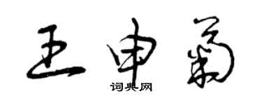 曾庆福王申菊草书个性签名怎么写