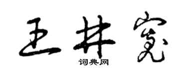 曾庆福王井宽草书个性签名怎么写