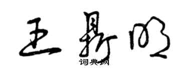 曾庆福王鼎明草书个性签名怎么写