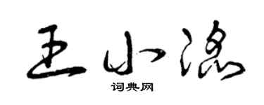 曾庆福王小滔草书个性签名怎么写