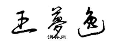 曾庆福王梦逸草书个性签名怎么写