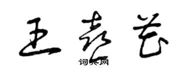 曾庆福王喜花草书个性签名怎么写