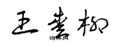 曾庆福王爱柳草书个性签名怎么写