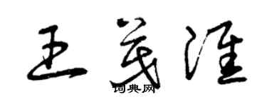 曾庆福王茂淮草书个性签名怎么写
