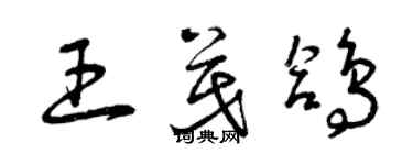 曾庆福王茂鸽草书个性签名怎么写