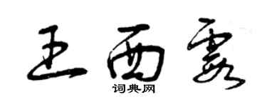 曾庆福王西霞草书个性签名怎么写