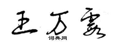曾庆福王万霞草书个性签名怎么写