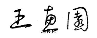 曾庆福王惠园草书个性签名怎么写