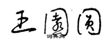 曾庆福王园圆草书个性签名怎么写
