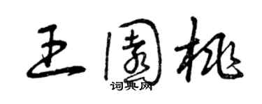 曾庆福王园桃草书个性签名怎么写
