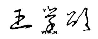 曾庆福王学颂草书个性签名怎么写