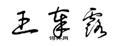 曾庆福王奉露草书个性签名怎么写