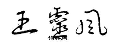 曾庆福王灵风草书个性签名怎么写