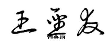 曾庆福王圣友草书个性签名怎么写