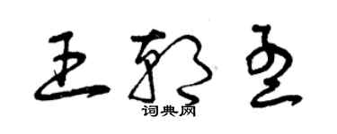 曾庆福王朝孟草书个性签名怎么写
