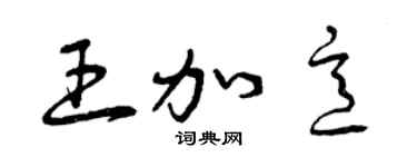 曾庆福王加意草书个性签名怎么写