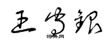 曾庆福王守银草书个性签名怎么写