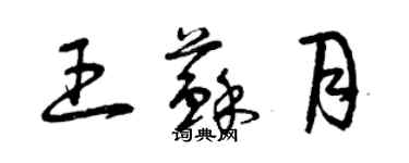 曾庆福王苏月草书个性签名怎么写