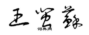曾庆福王闽苏草书个性签名怎么写