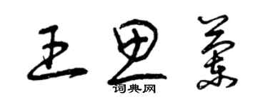 曾庆福王思兰草书个性签名怎么写