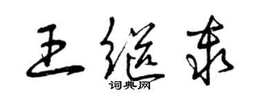 曾庆福王继秦草书个性签名怎么写