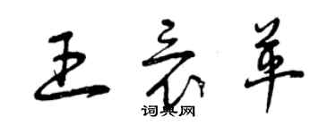 曾庆福王竟革草书个性签名怎么写