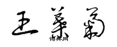 曾庆福王叶菊草书个性签名怎么写