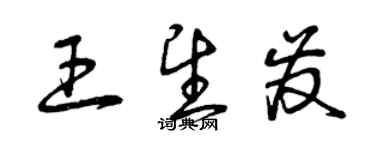 曾庆福王望发草书个性签名怎么写