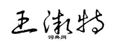 曾庆福王微特草书个性签名怎么写