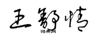 曾庆福王舒情草书个性签名怎么写