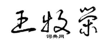 曾庆福王牧荣草书个性签名怎么写
