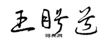 曾庆福王盼道草书个性签名怎么写