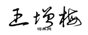 曾庆福王增梅草书个性签名怎么写