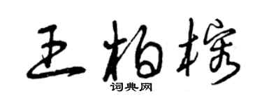 曾庆福王柏榕草书个性签名怎么写