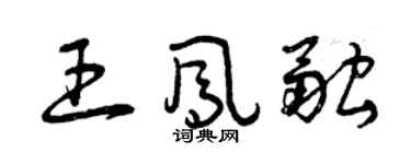 曾庆福王凤融草书个性签名怎么写