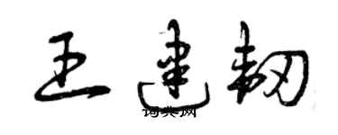 曾庆福王建韧草书个性签名怎么写